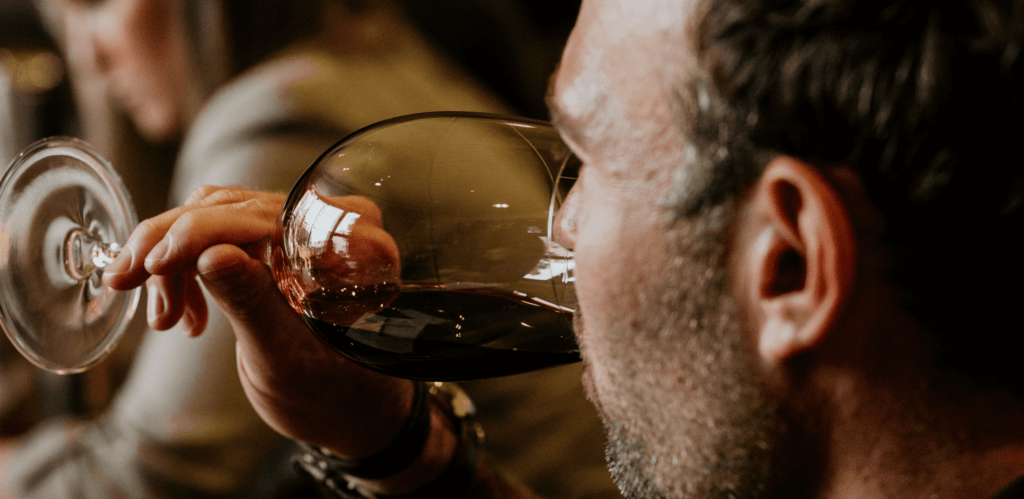 Drinking From Wine Glass
